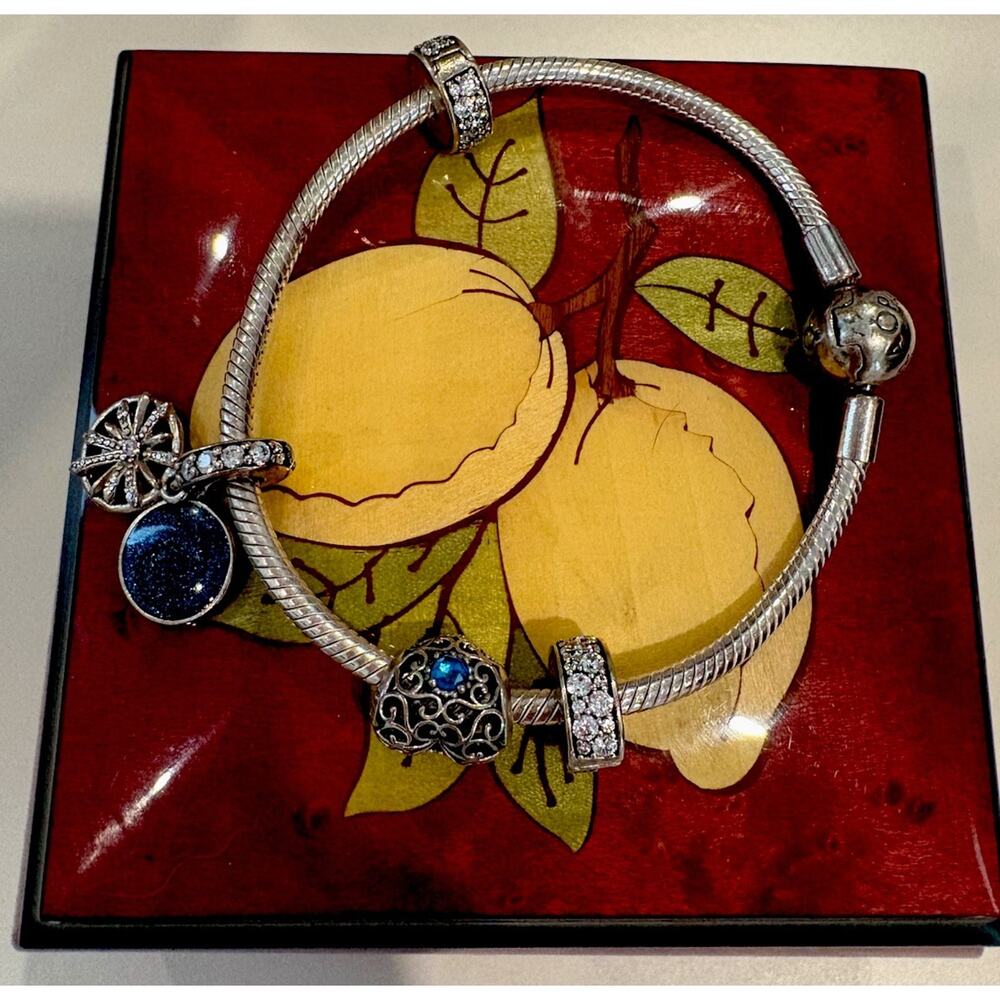 Authentic PANDORA Galaxy The Best Is Yet To Come Charm Bracelet